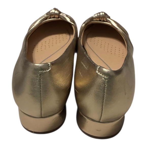 Easy Spirit Metallic Gold Loafers with Twist Accent - Picture 7 of 8